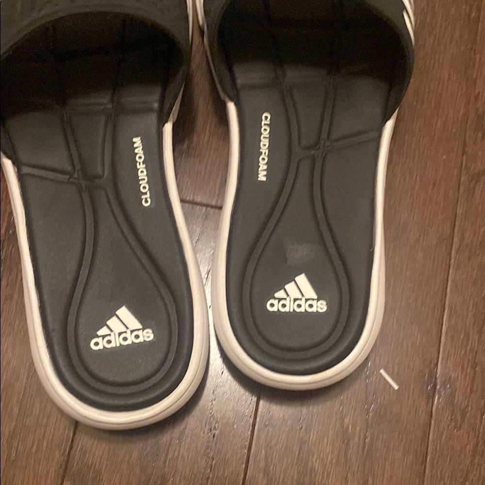 Adidas Black Cloudfoam Slides View 5